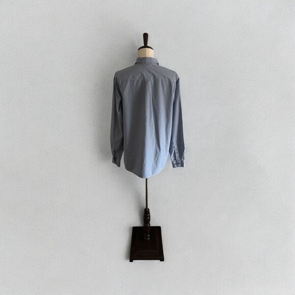 Eddie Bauer Mens Classic Button-Up Shirt TXL Microcheck Long Sleeve Blue READ - Picture 3 of 10